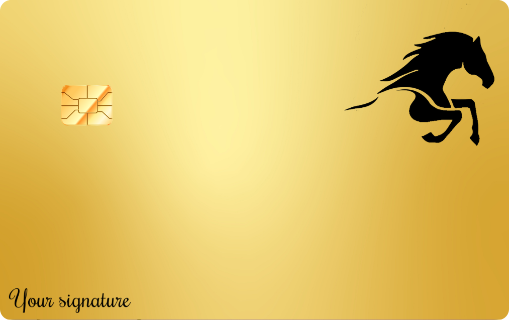 Horse MetaL Card